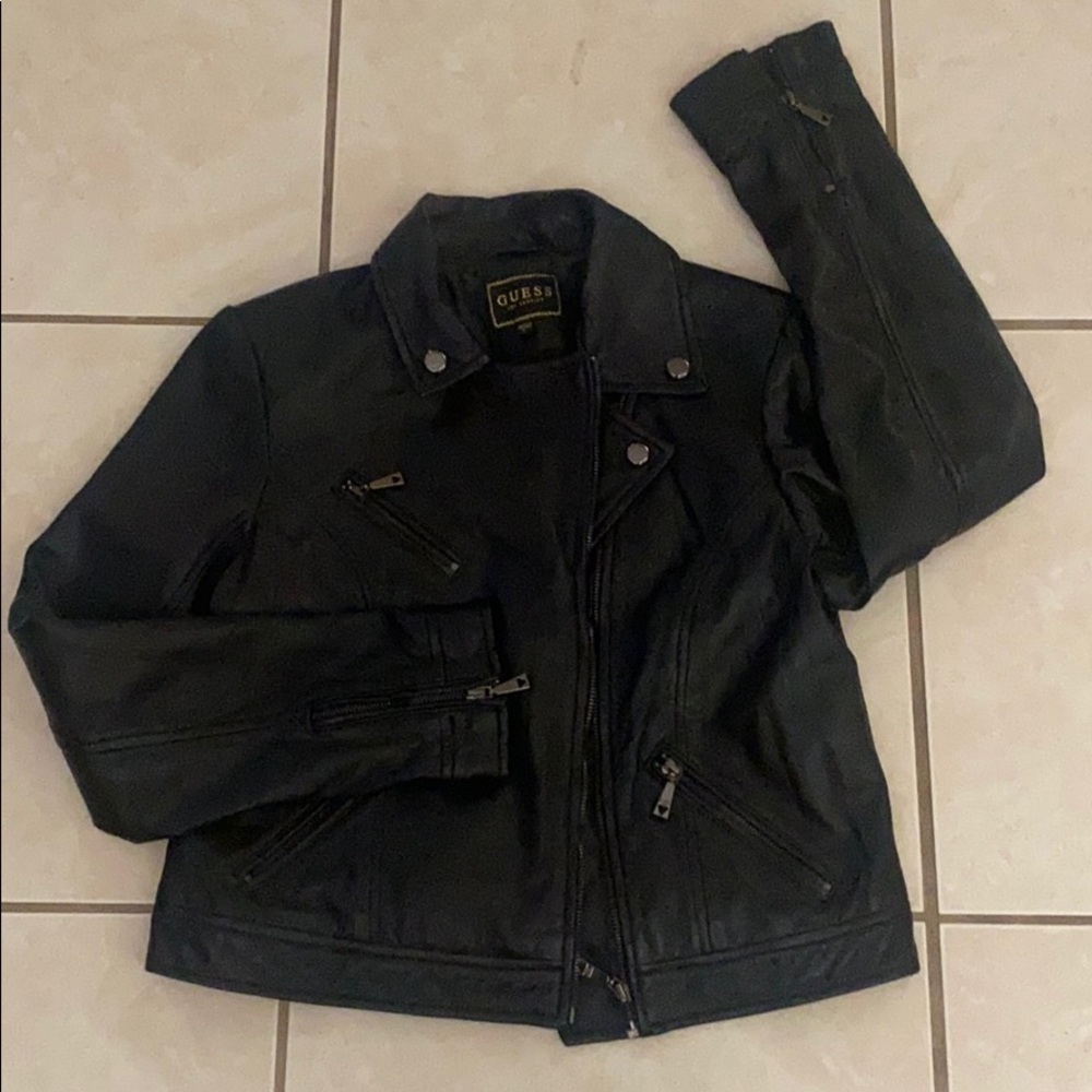 New GUESS jacket 100% real leather